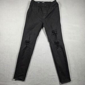 Wild Fable Jeans Women Size 12 Black Skinny Highest Rise‎ Distressed
